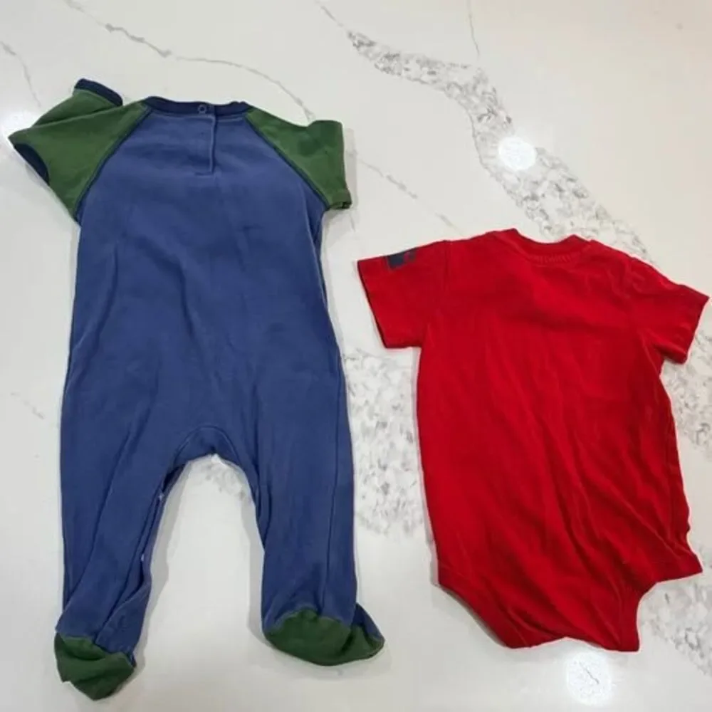 Baby Onesies Bundle, 6M + 9M, Carhartt + DwellStudio, GUC,